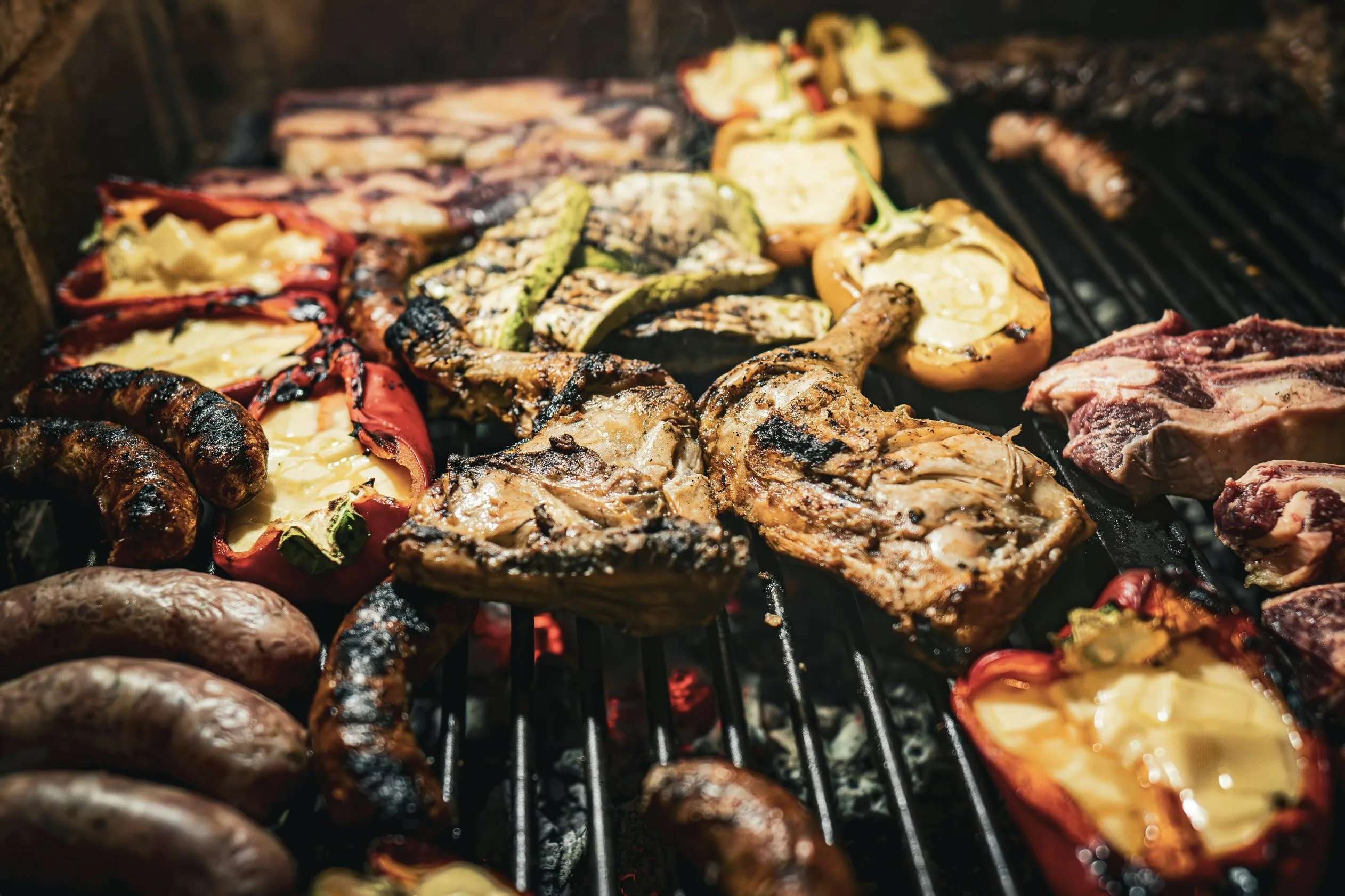 Shawarma and grill background
